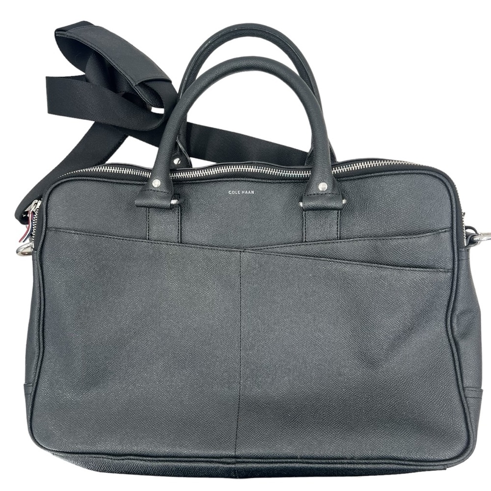 Cole Haan x American Airlines Pebbled Leather‎ Slim Brief Case Laptop Bag